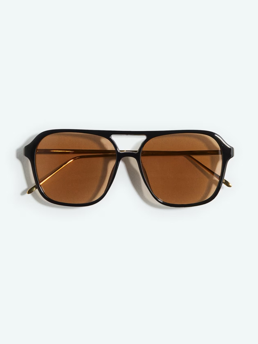 H&M Polarized Sunglasses Black/Gold New
